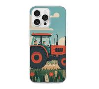 HETVBNS Compatible with iPhone 16 Case TPU, Slim Thin Lightweight Cover, Soft Scratch-Resistant Non-Slip Phone Cover, Tractor Farming iPhone 16 Pro Max Case Classic Design
