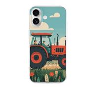 HETVBNS Compatible with iPhone 16 Case TPU, Slim Thin Lightweight Cover, Soft Scratch-Resistant Non-Slip Phone Cover, Tractor Farming iPhone 16 Case Classic Design