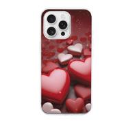 HETVBNS Compatible with iPhone 16 Case TPU, Slim Thin Lightweight Cover, Soft Scratch-Resistant Non-Slip Phone Cover, Valentines Love Hearts iPhone 16 Pro Case Classic Design