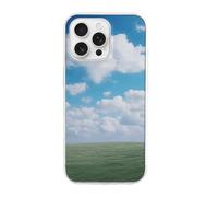 HETVBNS Compatible with iPhone 16 Case TPU, Slim Thin Lightweight Cover, Soft Scratch-Resistant Non-Slip Phone Cover, White Clouds Sky iPhone 16 Pro Max Case Classic Design