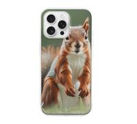 HETVBNS Compatible with iPhone 16 Case TPU, Slim Thin Lightweight Cover, Soft Scratch-Resistant Non-Slip Phone Cover, Cute Squirrels iPhone 16 Pro Max Case Classic Design