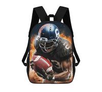 HETVBNS Cool American Football Backpack for Women Men, Durable 600D Polyester Bookbag with Large Capacity, Lightweight 17 Inch Laptop Backpack Minimalism Casual Daypack for Work, Travel