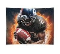 HETVBNS Cool American Football Tapestry Wall Hanging - 30"x40" Aesthetic Tapestries Soft Polyester Wall Art Decor Large Tapestry for Bedroom Living Room Dorm Backdrop, Hanging Kit Included
