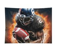 HETVBNS Cool American Football Tapestry Wall Hanging - 60"x80" Aesthetic Tapestries Soft Polyester Wall Art Decor Large Tapestry for Bedroom Living Room Dorm Backdrop, Hanging Kit Included