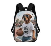 HETVBNS Cool Dog with Sunglasses Backpack for Women Men, Durable 600D Polyester Bookbag with Large Capacity, Lightweight 17 Inch Laptop Backpack Minimalism Casual Daypack for Work, Travel