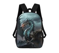 HETVBNS Cool Dragon Backpack for Women Men, Durable 600D Polyester Bookbag with Large Capacity, Lightweight 17 Inch Laptop Backpack Minimalism Casual Daypack for Work, Travel