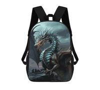 HETVBNS Cool Dragon Backpack for Women Men, Durable 600D Polyester Bookbag with Large Capacity, Lightweight 17 Inch Laptop Backpack Minimalism Casual Daypack for Work, Travel