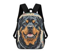 HETVBNS Cool Rottweiler Dog Art Backpack for Women Men, Durable 600D Polyester Bookbag with Large Capacity, Lightweight 17 Inch Laptop Backpack Minimalism Casual Daypack for Work, Travel