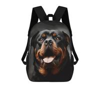 HETVBNS Cool Rottweiler Dog Art Backpack for Women Men, Durable 600D Polyester Bookbag with Large Capacity, Lightweight 17 Inch Laptop Backpack Minimalism Casual Daypack for Work, Travel