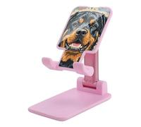 HETVBNS Cool Rottweiler Dog Art Phone Stand for Desk - Adjustable & Foldable Tablet Stand Portable Cell Phone Stand Holder Compatible with 4-13" Smartphones, Tablets