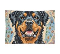 HETVBNS Cool Rottweiler Dog Art Tapestry Wall Hanging - 40"x60" Aesthetic Tapestries Soft Polyester Wall Art Decor Large Tapestry for Bedroom Living Room Dorm Backdrop, Hanging Kit Included