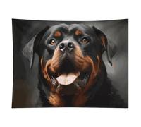 HETVBNS Cool Rottweiler Dog Art Tapestry Wall Hanging - 60"x80" Aesthetic Tapestries Soft Polyester Wall Art Decor Large Tapestry for Bedroom Living Room Dorm Backdrop, Hanging Kit Included