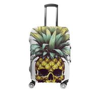 HETVBNS Cool Skull Pineapple Luggage Cover, Elastic Luggage Protector Fits 19-32in Suitcases, Washable & Anti-Scratch Suitcase Cover for Men Women, style, L, Classic