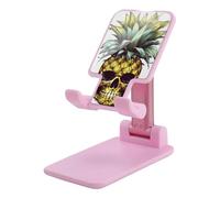 HETVBNS Cool Skull Pineapple Phone Stand for Desk - Adjustable & Foldable Tablet Stand Portable Cell Phone Stand Holder Compatible with 4-13" Smartphones, Tablets