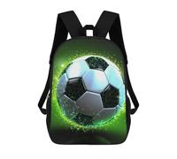 HETVBNS Cool Soccer Ball Backpack for Women Men, Durable 600D Polyester Bookbag with Large Capacity, Lightweight 17 Inch Laptop Backpack Minimalism Casual Daypack for Work, Travel