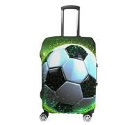 HETVBNS Cool Soccer Ball Luggage Cover, Elastic Luggage Protector Fits 19-32in Suitcases, Washable & Anti-Scratch Suitcase Cover for Men Women, style, Small, Classic