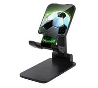 HETVBNS Cool Soccer Ball Phone Stand for Desk - Adjustable & Foldable Tablet Stand Portable Cell Phone Stand Holder Compatible with 4-13" Smartphones, Tablets