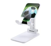 HETVBNS Cool Soccer Ball Phone Stand for Desk - Adjustable & Foldable Tablet Stand Portable Cell Phone Stand Holder Compatible with 4-13" Smartphones, Tablets