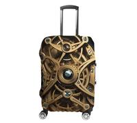 HETVBNS Cool Steampunk Gears Luggage Cover, Elastic Luggage Protector Fits 19-32in Suitcases, Washable & Anti-Scratch Suitcase Cover for Men Women, style, M, Classic
