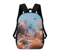 HETVBNS Coral Reef Backpack for Women Men, Durable 600D Polyester Bookbag with Large Capacity, Lightweight 17 Inch Laptop Backpack Minimalism Casual Daypack for Work, Travel