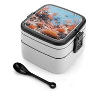HETVBNS Coral Reef Bento Box Double Layer Lunch Box 1000ml