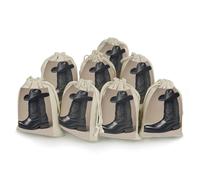 HETVBNS Cotton Linen Drawstring Bags (8-Pack) - 4.9x6.7 Inches Small Pouches Cute Cowboy Black Hat Western Boots Storage Bag for Cosmetics, Reusable Gift Bags for Jewelry, Travel, Wedding