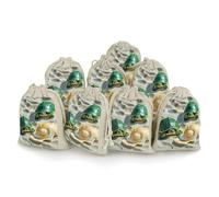 HETVBNS Cotton Linen Drawstring Bags (8-Pack) - 4.9x6.7 Inches Small Pouches Two Turtles And Shells Storage Bag for Cosmetics, Reusable Gift Bags for Jewelry, Travel, Wedding