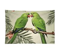 HETVBNS Couple Parrots Olive Tapestry Wall Hanging - 40"x60" Aesthetic Tapestries Soft Polyester Wall Art Decor Large Tapestry for Bedroom Living Room Dorm Backdrop, Hanging Kit Included