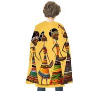 HETVBNS Creative African Culture Halloween Cape Reversible Cosplay Costume Party Cloak for Masquerade, Christmas, Role Play