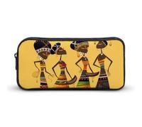 HETVBNS Creative African Culture Pencil Case Large Capacity Zipper Pouch, Durable Pencil Box Organizer, Portable Small Cosmetic Bag for Office, Travel