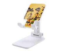 HETVBNS Creative African Culture Phone Stand for Desk - Adjustable & Foldable Tablet Stand Portable Cell Phone Stand Holder Compatible with 4-13" Smartphones, Tablets