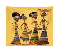 HETVBNS Creative African Culture Tapestry Wall Hanging - 50"x60" Aesthetic Tapestries Soft Polyester Wall Art Decor Large Tapestry for Bedroom Living Room Dorm Backdrop, Hanging Kit Included