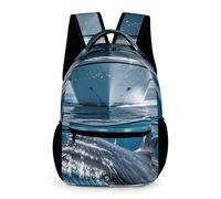 HETVBNS Cruise Ship Ocean Killer Whale Backpack for Men Women, Durable Small Backpack Casual Lightweight Daypack for Travel Bag