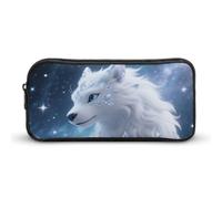 HETVBNS Crystal_creature Pencil Case Large Capacity, Durable Pencil Pouch Portable Small Cosmetic Bag with Metal Zipper, Simple Makeup Pouch Aesthetic Toiletry Bag for Travel Office