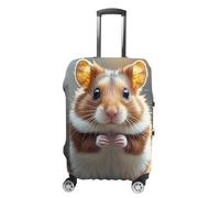 HETVBNS Cute And Weird Hamster Luggage Cover, Elastic Luggage Protector Fits 19-32in Suitcases, Washable & Anti-Scratch Suitcase Cover for Men Women, style, M, Classic