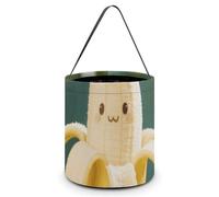 HETVBNS Cute Banana Candy Bag Halloween Trick Or Treat Bucket 7.9x8.3in, Reusable Gift Bags for Party Holiday Wedding