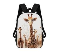 HETVBNS Cute Cartoon Funny Giraffes Backpack for Women Men, Durable 600D Polyester Bookbag with Large Capacity, Lightweight 17 Inch Laptop Backpack Minimalism Casual Daypack for Work, Travel