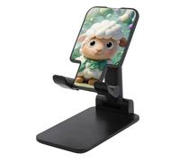 HETVBNS Cute Cartoon Sheep Phone Stand for Desk - Adjustable & Foldable Tablet Stand Portable Cell Phone Stand Holder Compatible with 4-13" Smartphones, Tablets