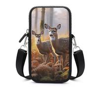 HETVBNS Cute Deers Cell Phone Bag with Detachable Strap, Aesthetic Mini Sling Bag Small Crossbody Bag for Phone