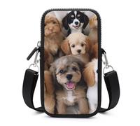 HETVBNS Cute Dogs Cell Phone Bag with Detachable Strap, Aesthetic Mini Sling Bag Small Crossbody Bag for Phone