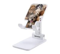 HETVBNS Cute Dogs Phone Stand for Desk - Adjustable & Foldable Tablet Stand Portable Cell Phone Stand Holder Compatible with 4-13" Smartphones, Tablets