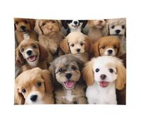 HETVBNS Cute Dogs Tapestry Wall Hanging - 30"x40" Aesthetic Tapestries Soft Polyester Wall Art Decor Large Tapestry for Bedroom Living Room Dorm Backdrop, Hanging Kit Included