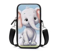 HETVBNS Cute Elephant Cell Phone Bag with Detachable Strap, Aesthetic Mini Sling Bag Small Crossbody Bag for Phone