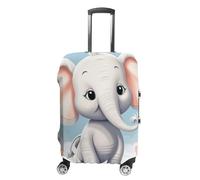 HETVBNS Cute Elephant Luggage Cover, Elastic Luggage Protector Fits 19-32in Suitcases, Washable & Anti-Scratch Suitcase Cover for Men Women, style, M, Classic