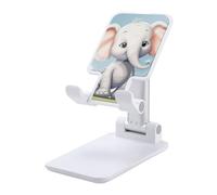 HETVBNS Cute Elephant Phone Stand for Desk - Adjustable & Foldable Tablet Stand Portable Cell Phone Stand Holder Compatible with 4-13" Smartphones, Tablets