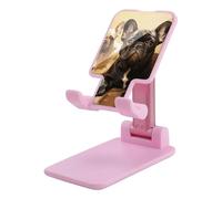 HETVBNS Cute French Bulldog Graphics Phone Stand for Desk - Adjustable & Foldable Tablet Stand Portable Cell Phone Stand Holder Compatible with 4-13" Smartphones, Tablets