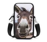 HETVBNS Cute Funny Donkey Cell Phone Bag with Detachable Strap, Aesthetic Mini Sling Bag Small Crossbody Bag for Phone