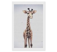 HETVBNS Cute Giraffe Diamond Painting Kits for Adults, Full Round Drill DIY Diamond Art for Beginners, 5D Gem Art and Crafts for Home Wall Decor 8"x12"