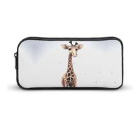 HETVBNS Cute Giraffe Pencil Case Large Capacity Zipper Pouch, Durable Pencil Box Organizer, Portable Small Cosmetic Bag for Office, Travel