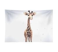 HETVBNS Cute Giraffe Tapestry Wall Hanging - 40"x60" Aesthetic Tapestries Soft Polyester Wall Art Decor Large Tapestry for Bedroom Living Room Dorm Backdrop, Hanging Kit Included